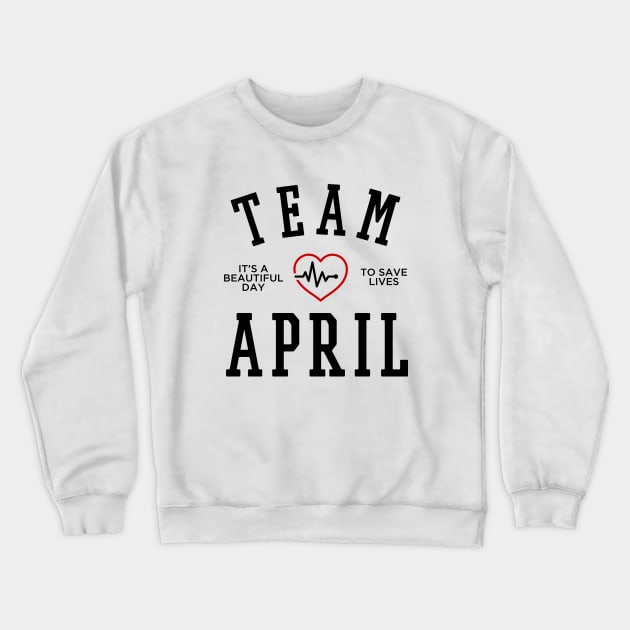 TEAM APRIL KEPNER Crewneck Sweatshirt by localfandoms